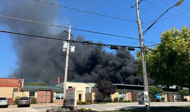 Large Hazmat Chemical Fire in East Akron Forces Evacuations