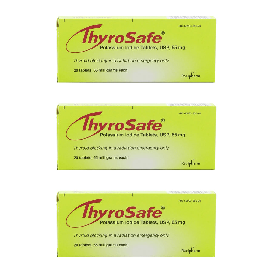 Thyrosafe Tablets: FDA Approved Potassium Iodide (KI) Tablets - Protects Against Radioactive Iodine