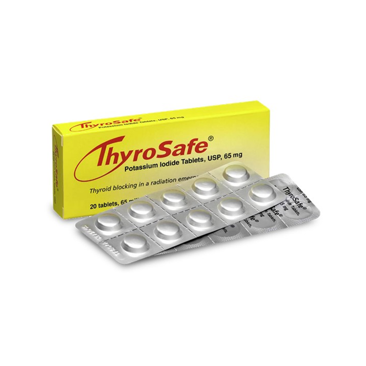 FDA Approved Thyrosafe Potassium Iodide (KI) Tablets - Protects Against Radioactive Iodine